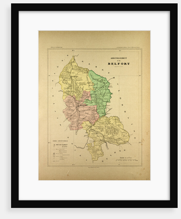 Map of Arrondissement De Belfort France by Anonymous
