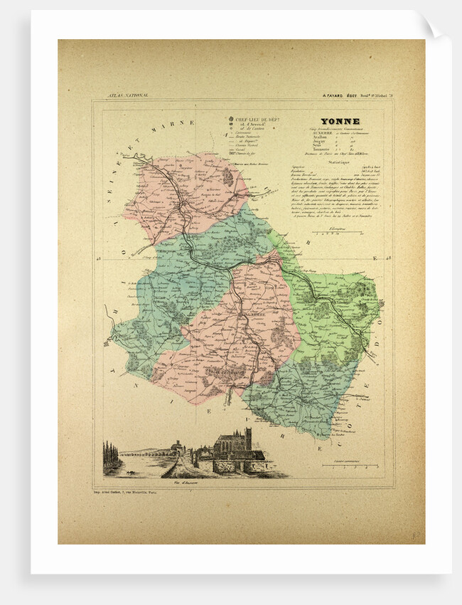 Map of Yonne France by Anonymous