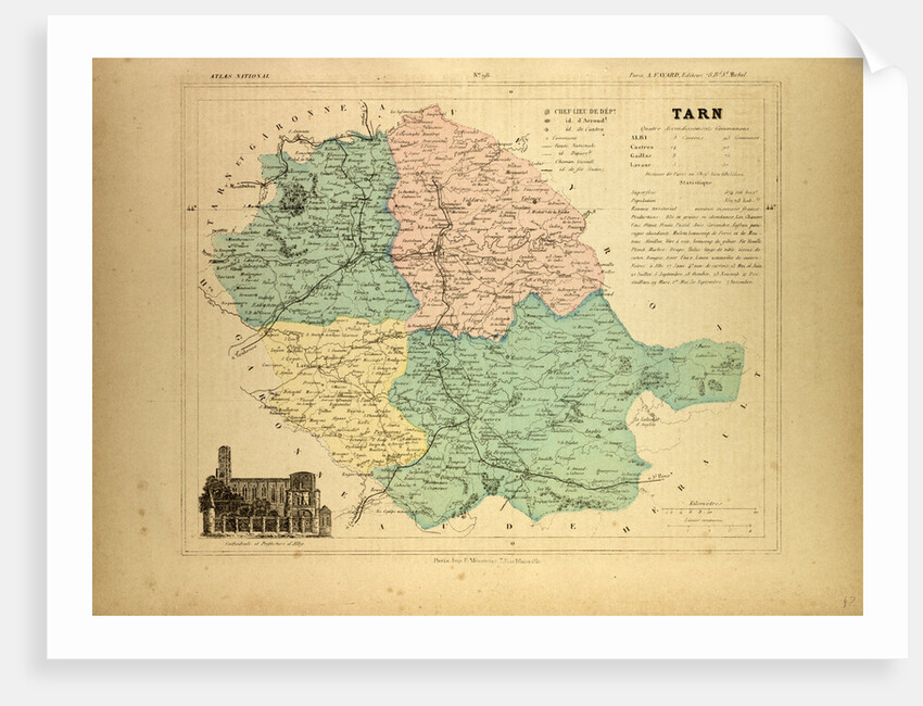 Map of Tarn France by Anonymous