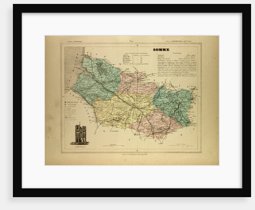 Map of Somme France by Anonymous