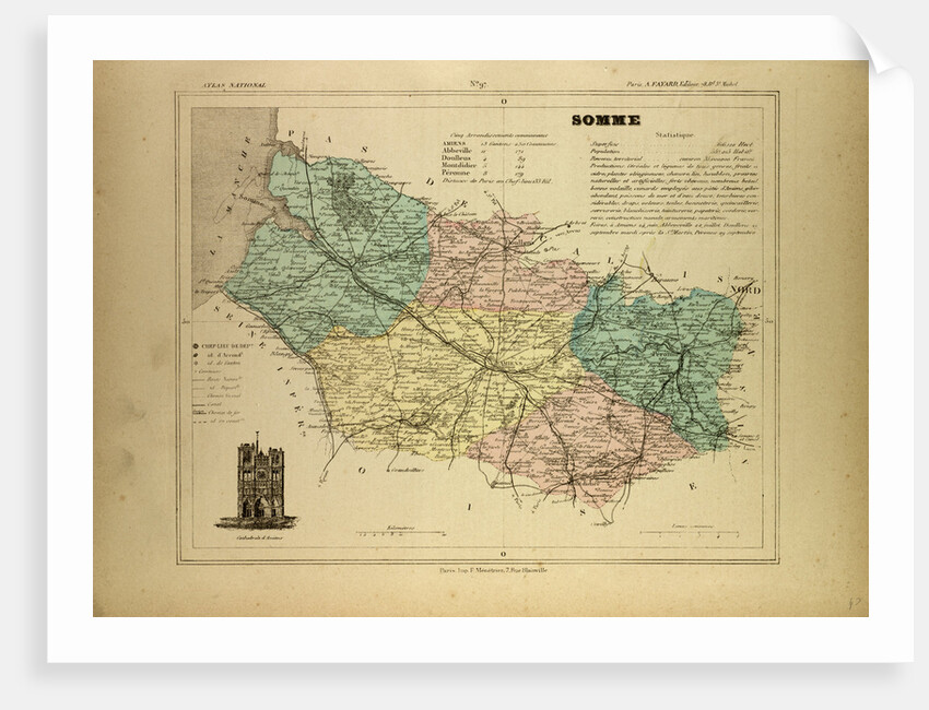 Map of Somme France by Anonymous