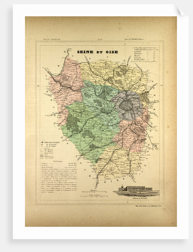 Map of Seine Et Oise France by Anonymous