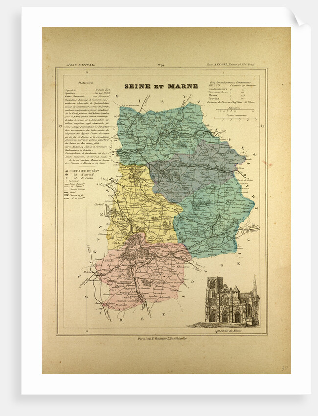 Map of Seine Et Marne France by Anonymous