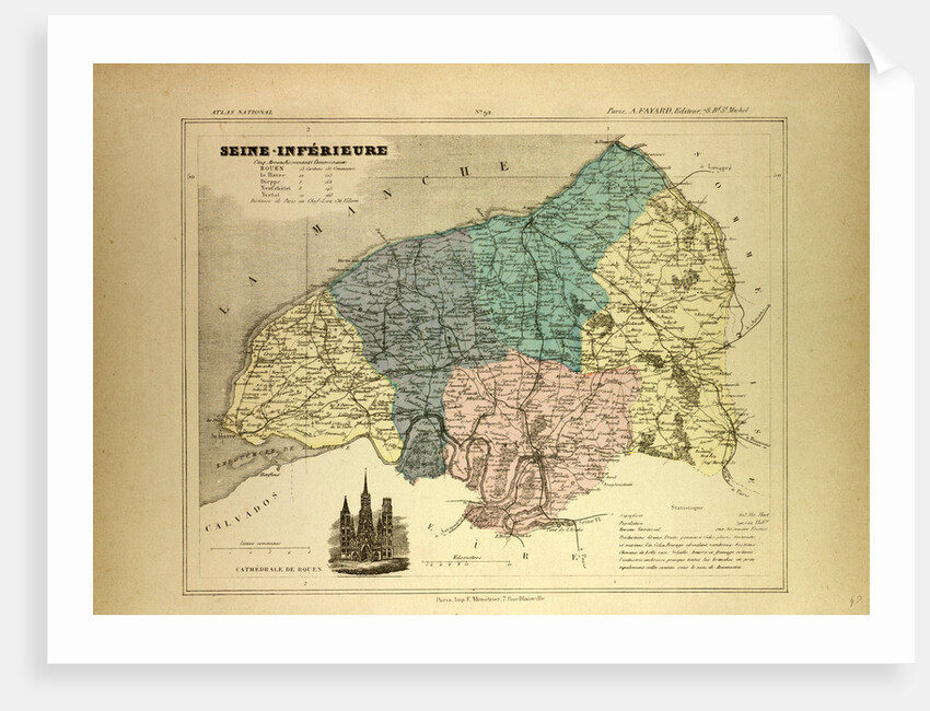 Map of Seine-Inférieure France by Anonymous