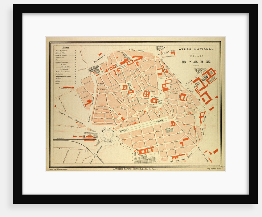 Map of Aix France by Anonymous
