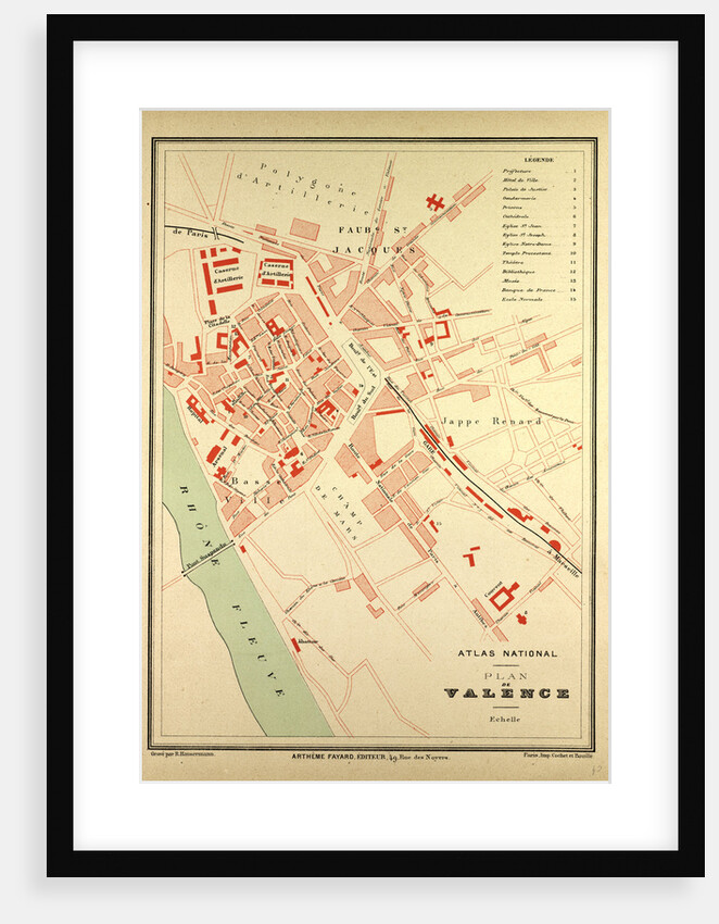 Map of Valence France by Anonymous