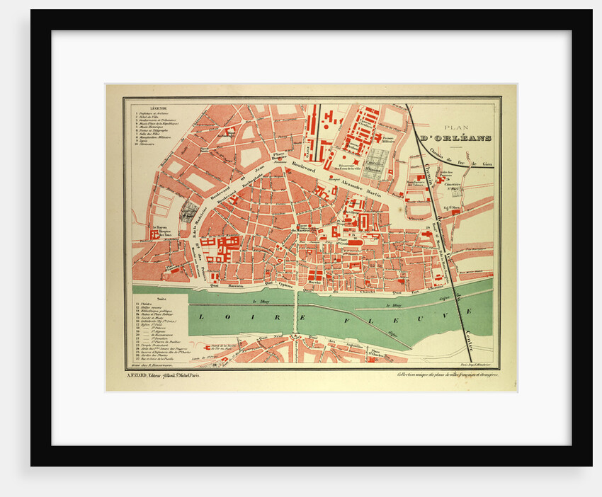 Map of Orléans France by Anonymous