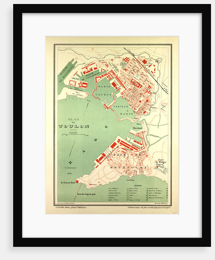 Map of Toulon France by Anonymous