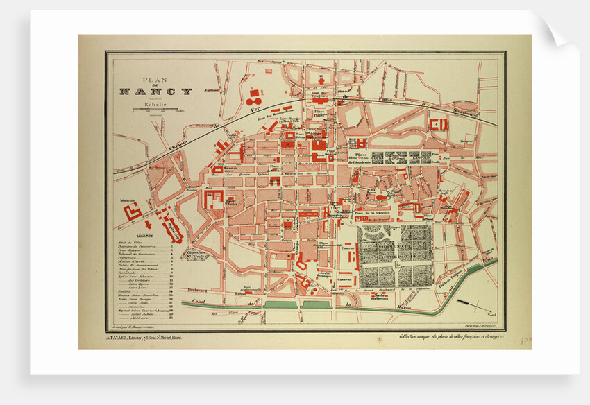 Map of Nancy France by Anonymous