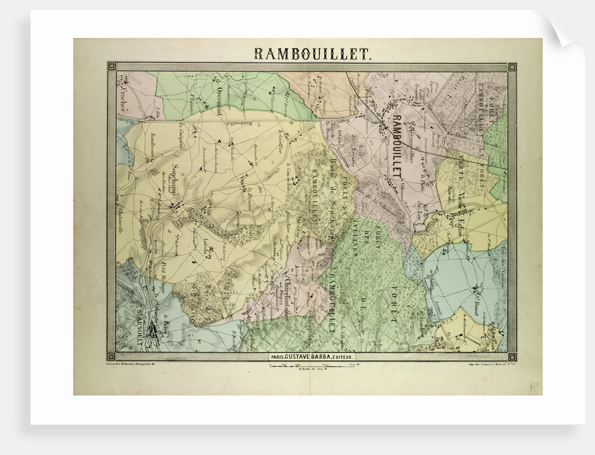 Map of Rambouillet France by Anonymous