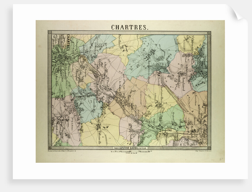 Map of Chartres France by Anonymous