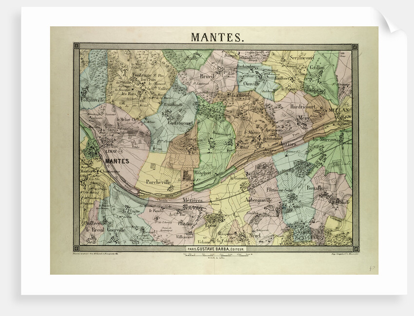 Map of Mantes France by Anonymous