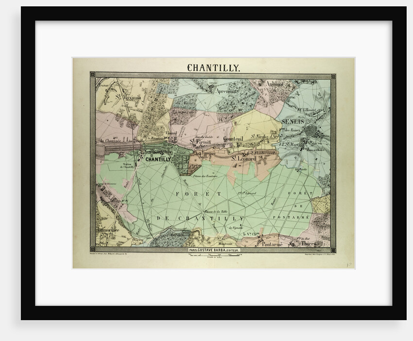 Map of Chantilly France by Anonymous