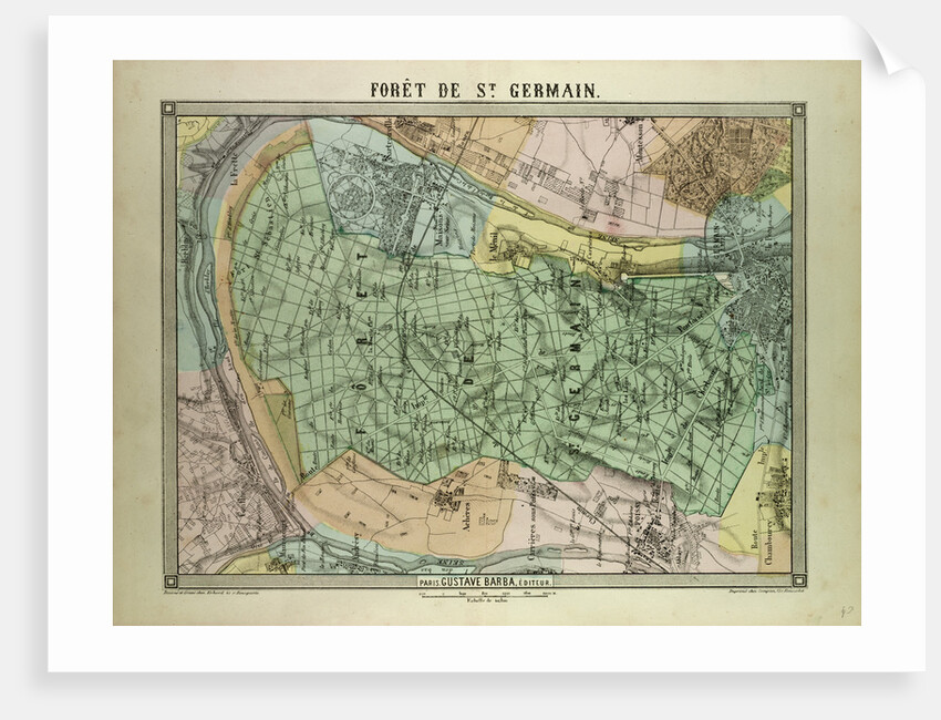 Map of the Forest of St. Germain France by Anonymous