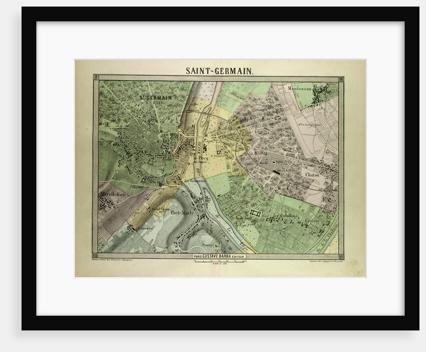 Map of Saint-Germain France by Anonymous