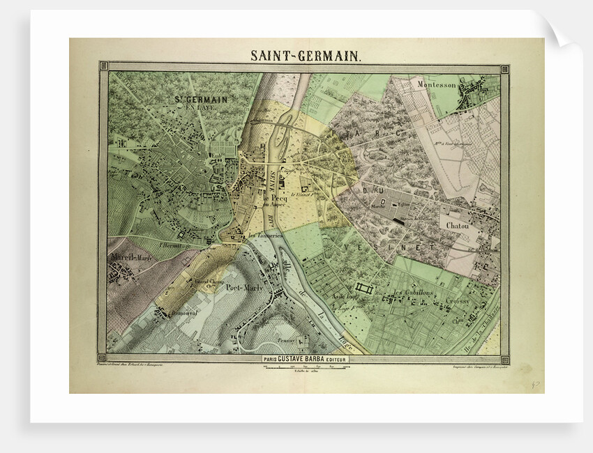 Map of Saint-Germain France by Anonymous