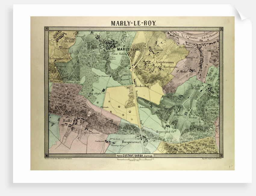 Map of Marly-Le-Roy France by Anonymous