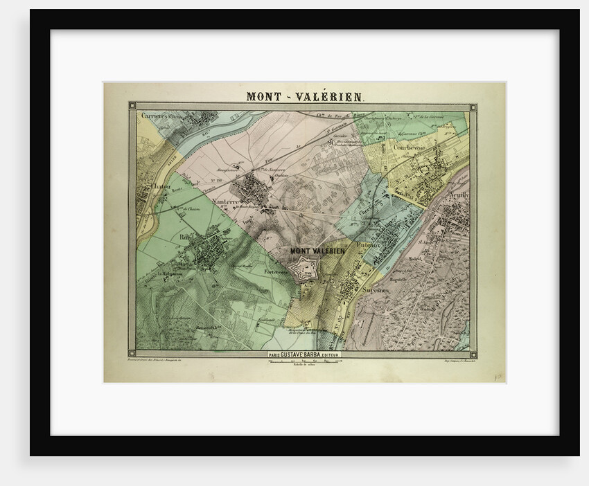 Map of Mont-Valérien France by Anonymous