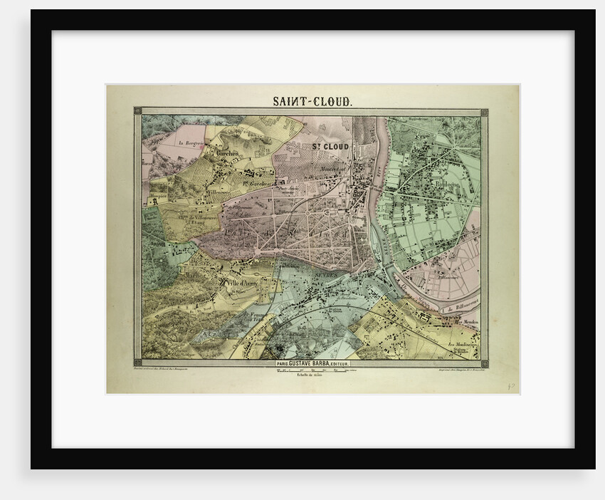 Map of Saint-Cloud France by Anonymous