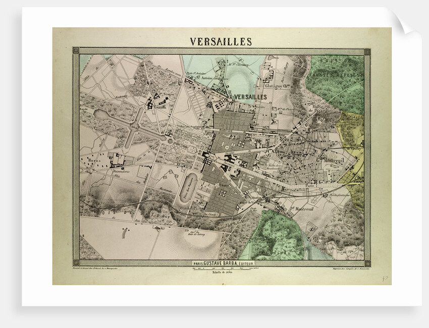 Map of Versailles France by Anonymous