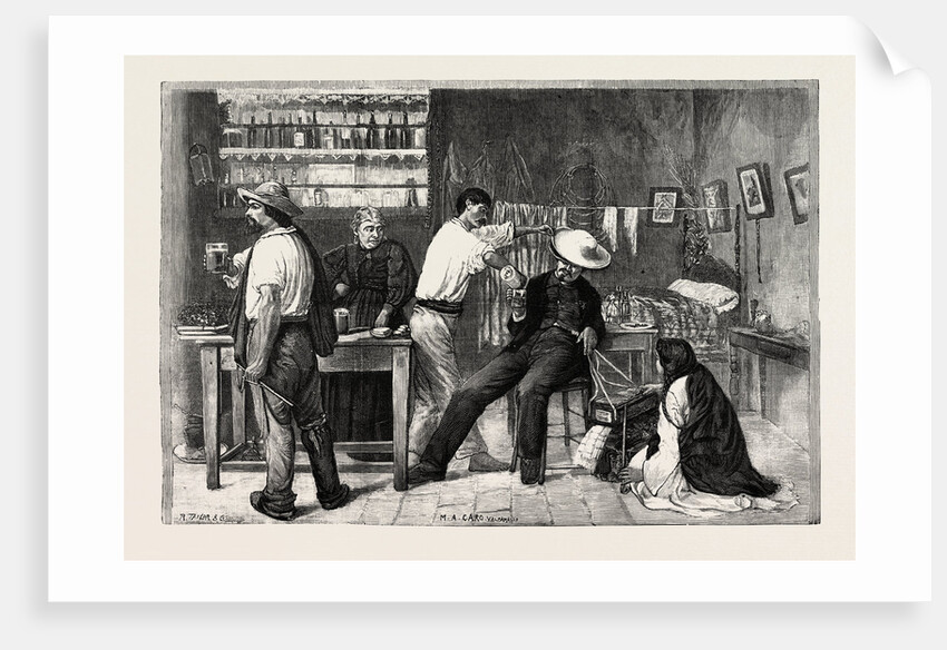 Scene in a Chilian Wayside Posada 1891 by Anonymous