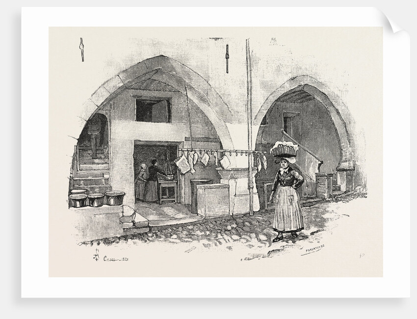 Butcher's Shop in Grasse France by Anonymous