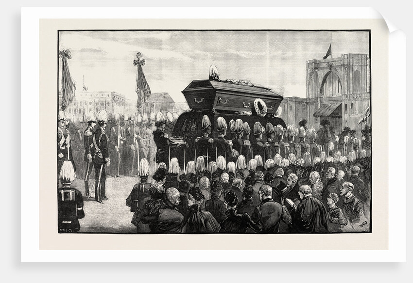 The Funeral of Count Moltke: Procession to the Lehrter Railway Station Berlin Germany by Anonymous