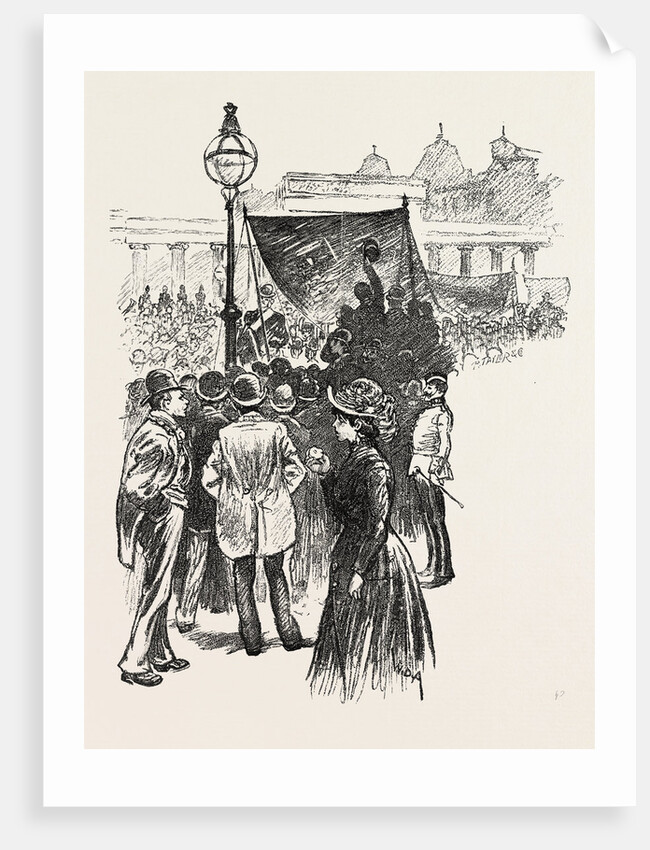 At the Great Labour Demonstration in Hyde Park: The Procession Entering the Park London UK by Anonymous