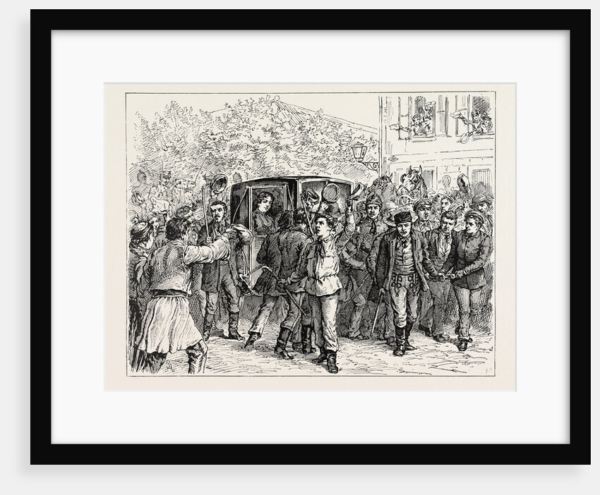 The Expulsion of Queen Natalie from Serbia: The Students Rescuing the Queen from the Gendarmes by Anonymous