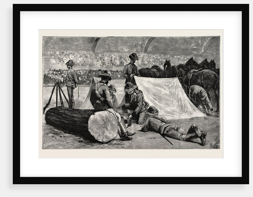 The Victoria Rifle Volunteers from Melbourne at the Military Tournament Islington: Pitching the Camp by Anonymous