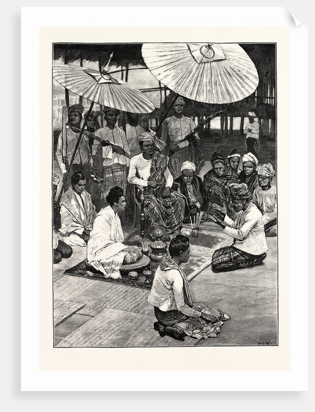 The Kalïš State Upper Burma: The Tsawbaw with His Wives and Ministers by Anonymous