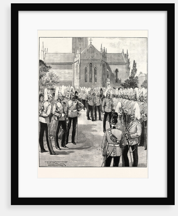 Church Parade of the Household Cavalry at Windsor UK by Anonymous