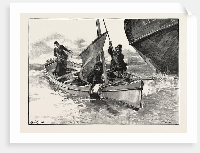 While I Grabbed Him to Help Him Inboard Abraham Was Hoisting the Sail. by Anonymous