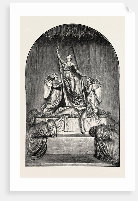 The Princess Charlotte Monument. The Princess Charlotte Augusta, 1796 - 1817. Daughter of George, Prince of Wales and Caroline of Brunswick. by Anonymous