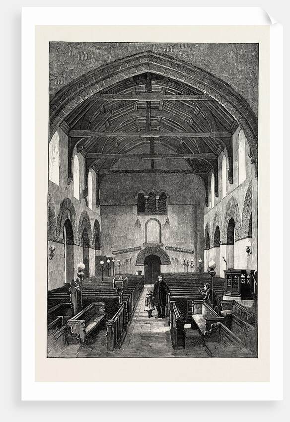 Brixworth Church, Looking West by Anonymous