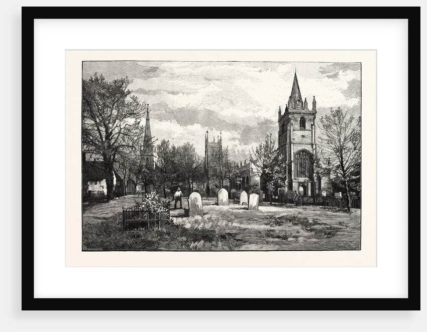 From Left to Right: All Saints' Church, the Bell Tower, Evesham Abbey, St. Laurence's Church by Anonymous