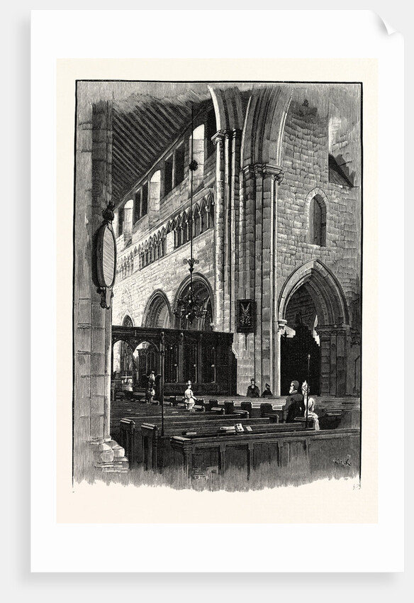 Cartmel Church, View Across the Nave by Anonymous