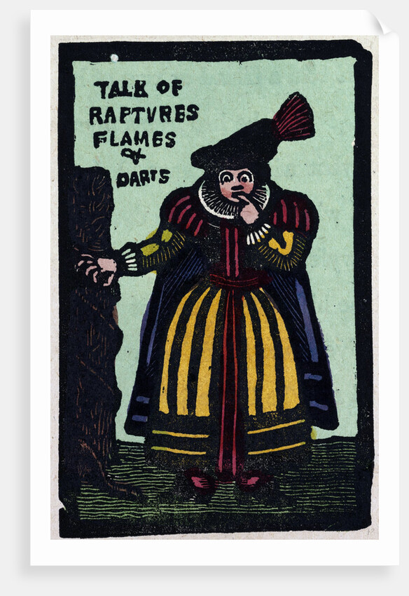 Illustration of English Tales Folk Tales and Ballads. A Woman Wearing a Yellow and Red Dress by Anonymous