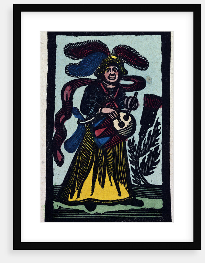 Illustration of English Tales Folk Tales and Ballads. A Woman Playing a Drum by Anonymous