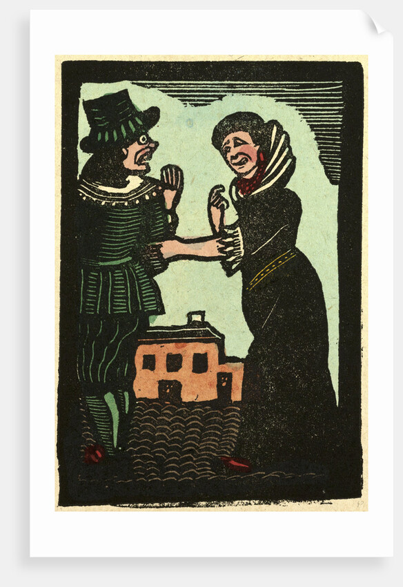 Illustration of English Tales Folk Tales and Ballads. A Woman Holding a Man's Elbow by Anonymous