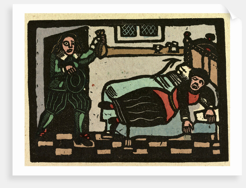 Illustration of English Tales Folk Tales and Ballads. English Room with a Man and a Woman. by Anonymous