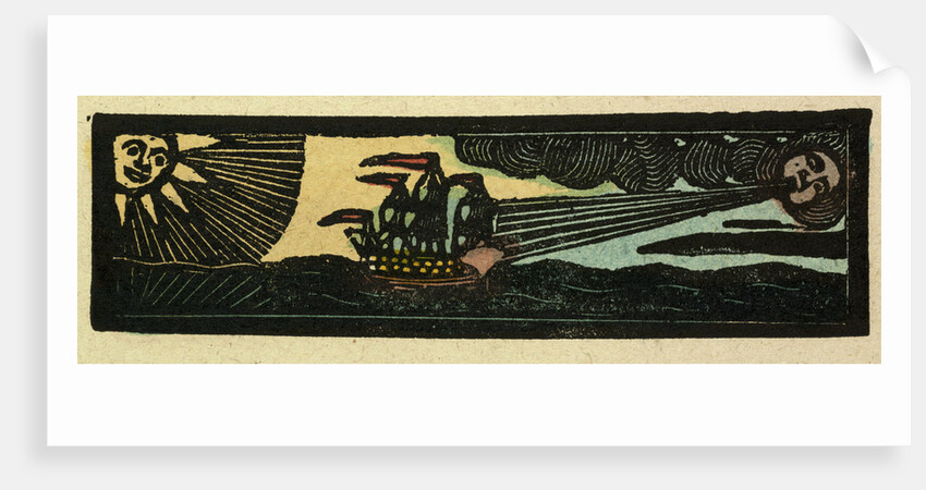 Illustration of English Tales Folk Tales and Ballads. A Ship Being Blown by the Wind by Anonymous