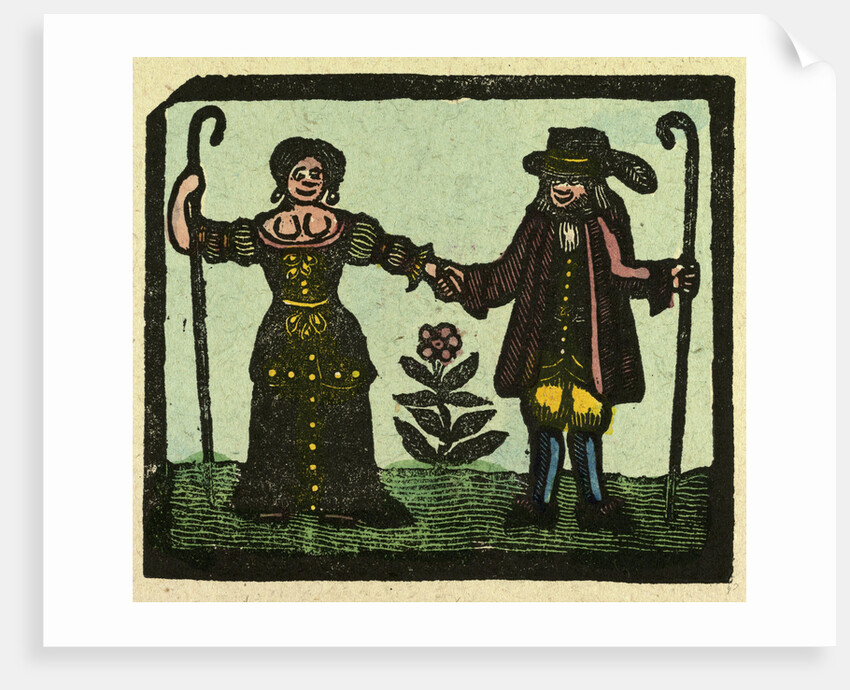 Illustration of English Tales Folk Tales and Ballads. A Man and a Woman Holding Hands by Anonymous