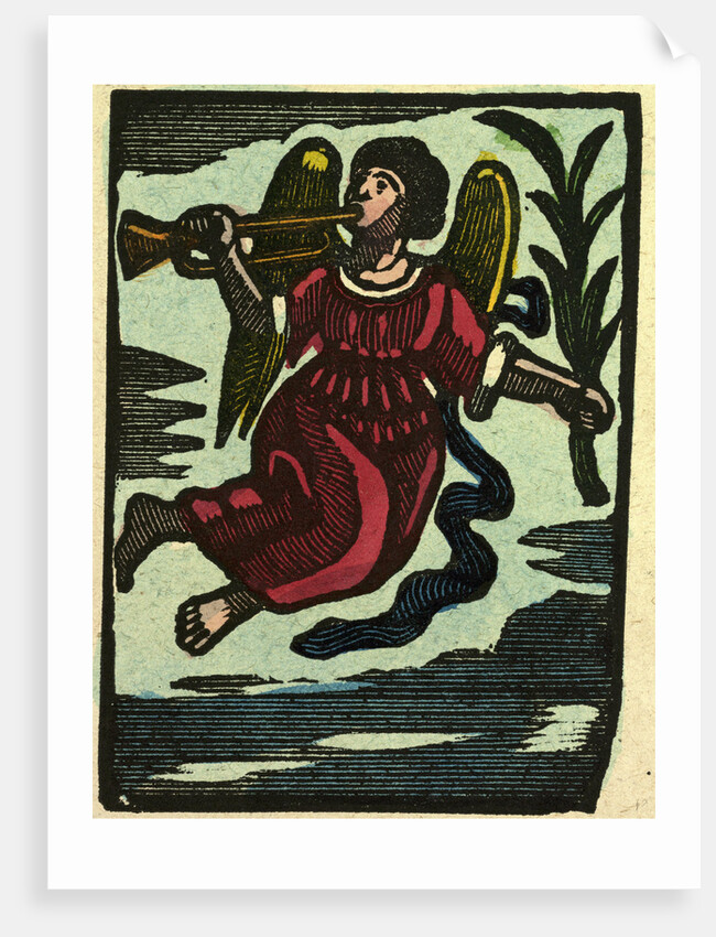 Illustration of English Tales Folk Tales and Ballads. An Angel with a Trumpet. by Anonymous