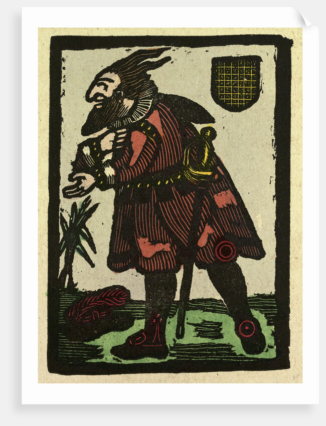 Illustration of English Tales Folk Tales and Ballads. A Man with a Beard Dressed in Red by Anonymous