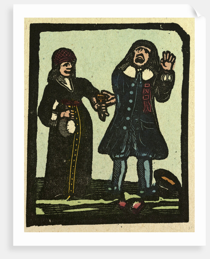 Illustration of English Tales Folk Tales and Ballads. A Man and a Woman in Conversation by Anonymous