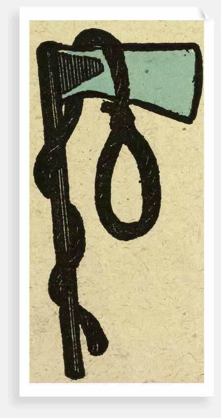 Illustration of English Tales Folk Tales and Ballads. An Axe with a Noose Coiled Around It by Anonymous