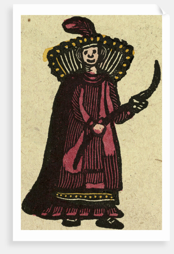 Illustration of English Tales Folk Tales and Ballads. A Woman Wearing a Red Dress by Anonymous