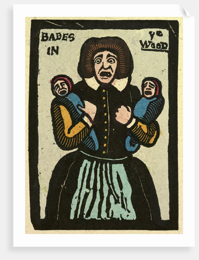 Illustration of English Tales Folk Tales and Ballads. A Woman Holding Two Babies by Anonymous
