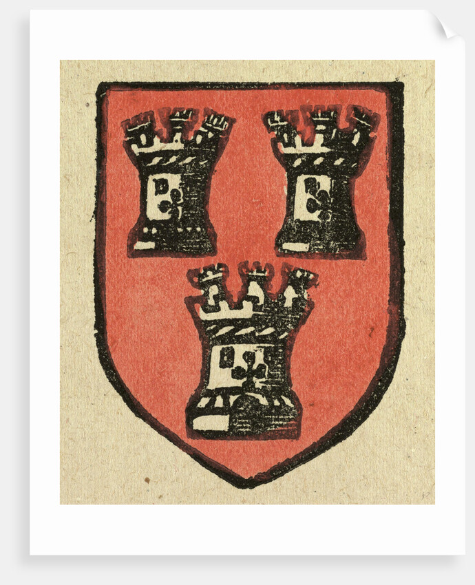 Illustration of English Tales Folk Tales and Ballads. A Coat of Arms Depicting Three Castles by Anonymous